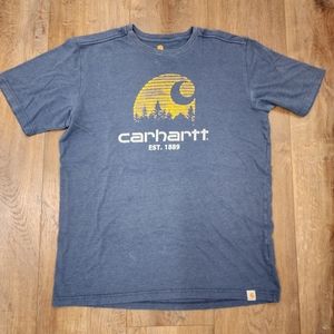 Carhartt Relaxed Fit Distressed Logo T-Shirt sz Large Tall